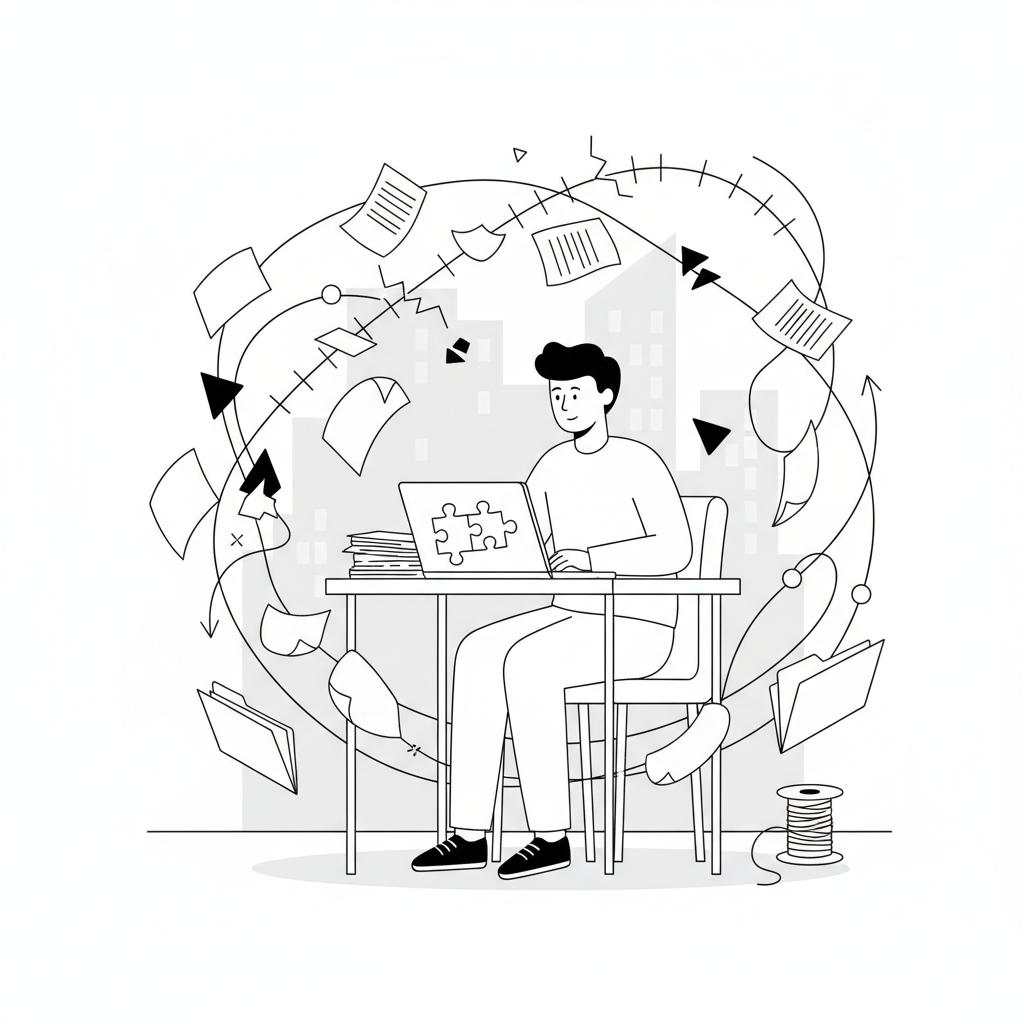 Visual illustration: Mistake 1: Creating Content Ad-Hoc (Without a System)