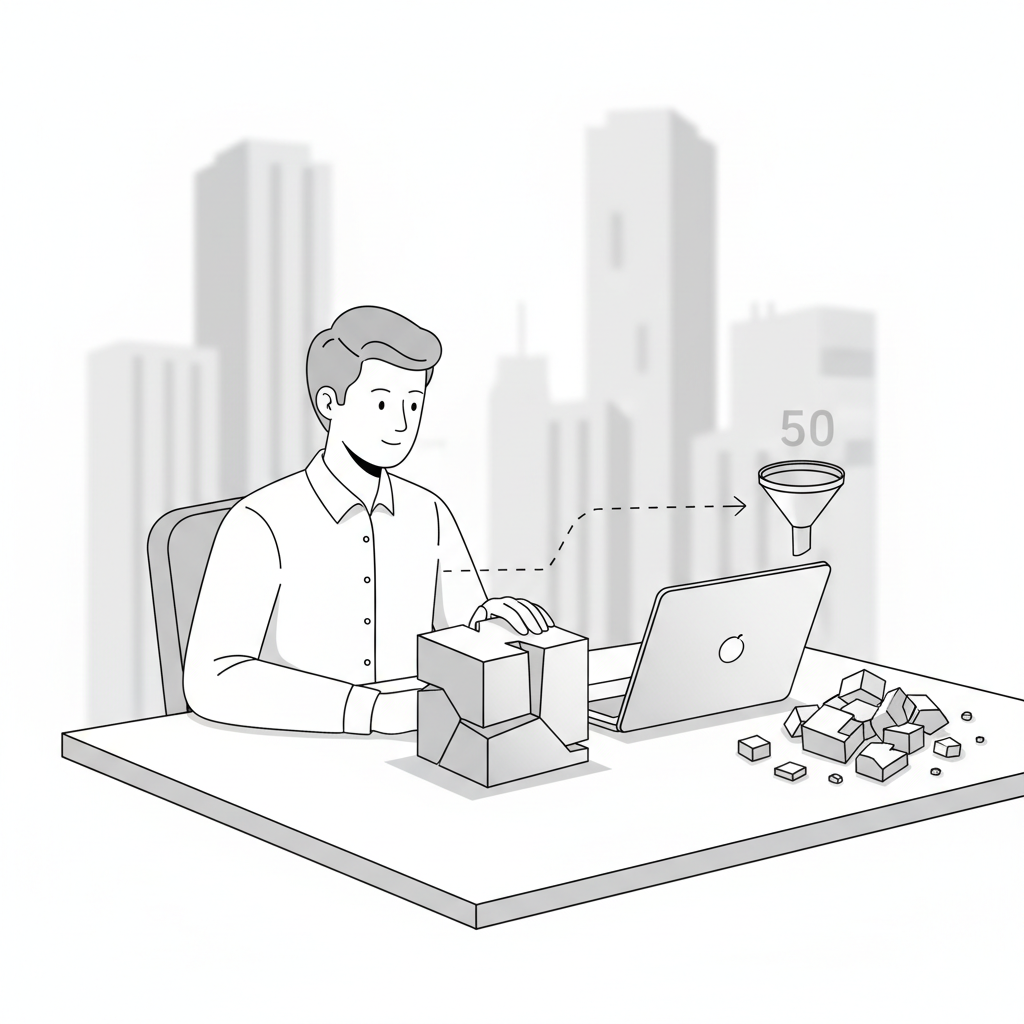 Visual illustration: The "Cornerstone" Philosophy: Why One Great Asset Beats 50 Good Ones