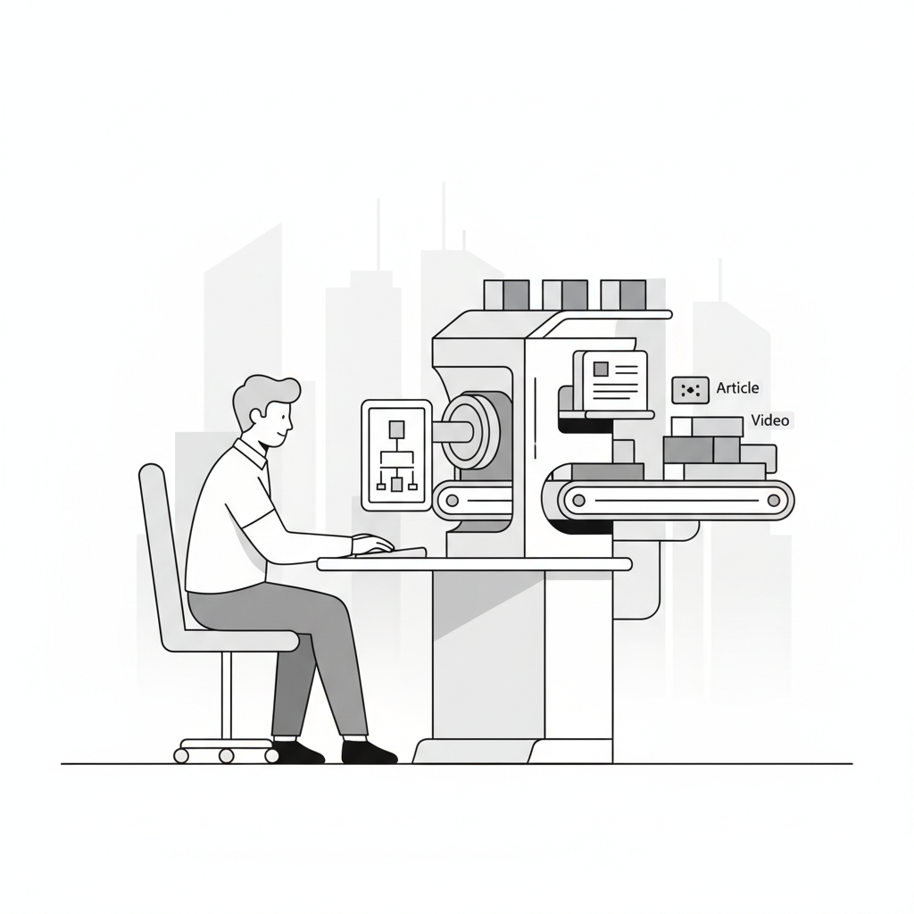 Visual illustration: Step 2: Build a Detached Publishing Machine (Your Content Assembly Line)