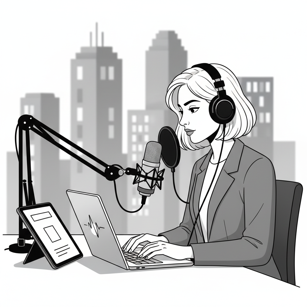 Visual illustration: Step 2: Record Your "Blogcast" Episode Using Your Outline