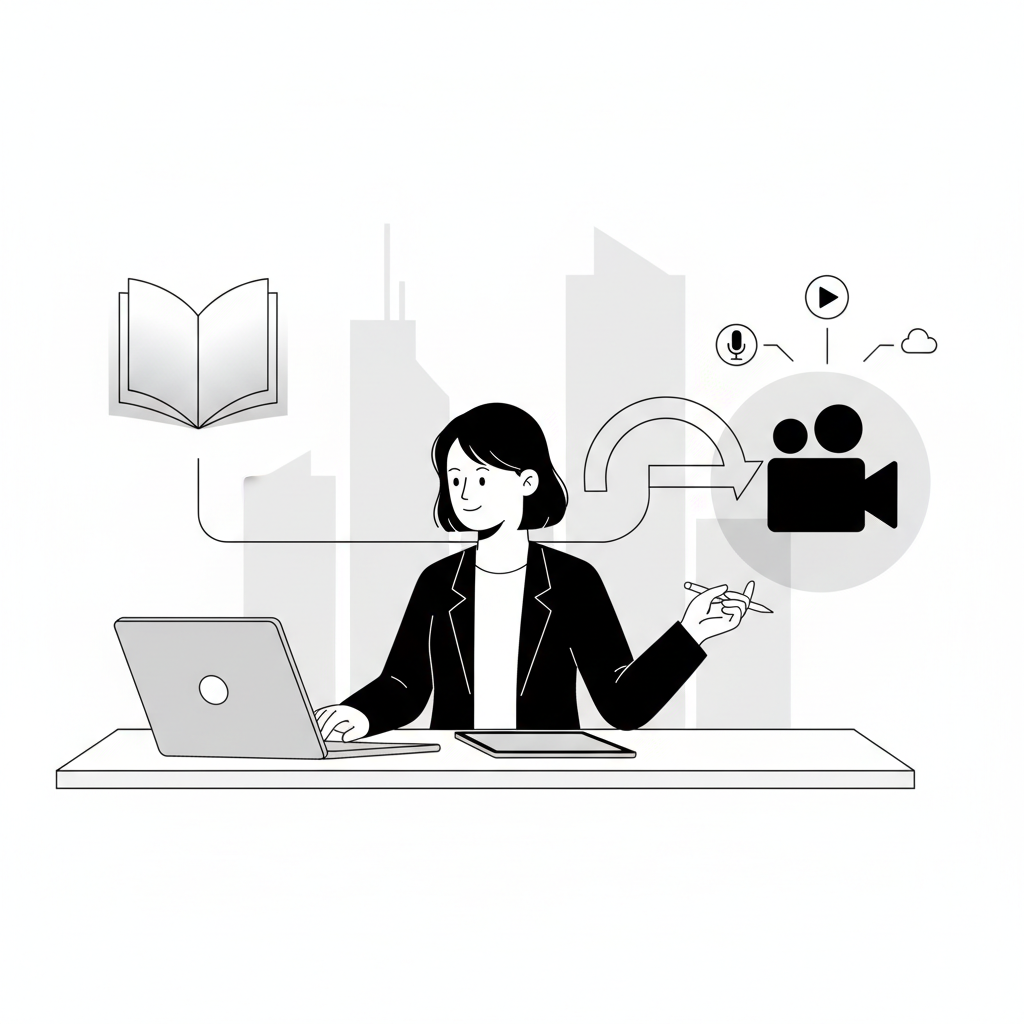 Visual illustration: Content Repurpose Method 1 : Blog to Video